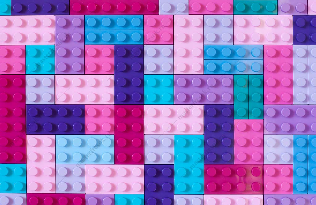 Фотообои Розовое Лего