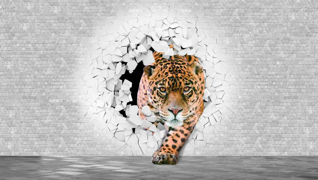 Фотообои Леопард 3D